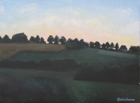 Landschaft bei Aachen <br> Öl auf Leinwand, 40 x 30 cm